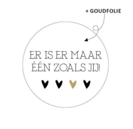 Sticker - Er is er maar één zoals jij! | 5 stuks