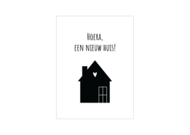 Mini kaartje - Hoera, een nieuw huis