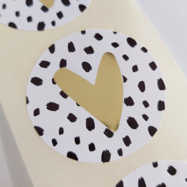 Sticker - Hartje dots (5st)