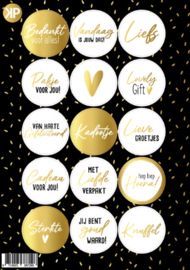 Stickervel | Zwart/Goud