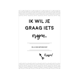 Kraskaart | Wil jij mijn getuige zijn?