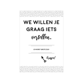 Kraskaart - Je wordt grote zus!