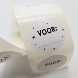 Sticker - Voor .... | 5 stuks