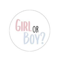 Sticker - Girl or boy? | 5 stuks