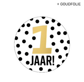 Sticker - 1 jaar! | 5 stuks