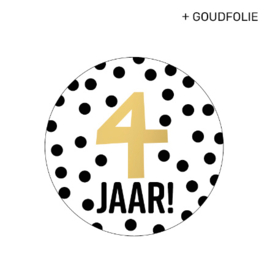 Sticker | 4 jaar! | 5 stuks