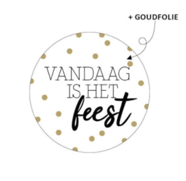 Sticker - Vandaag is het feest (5st)