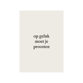 Kaart - Op geluk moet je proosten