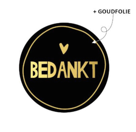 Sticker | Bedankt | 5 stuks