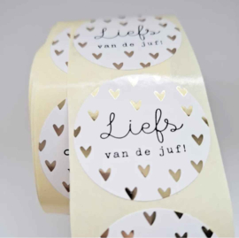 Sticker | Liefs van de juf! | 5 stuks
