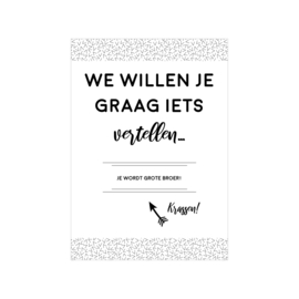 Kraskaart - Je wordt grote broer!