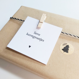 Cadeaukaartje - Lieve kerstgroetjes