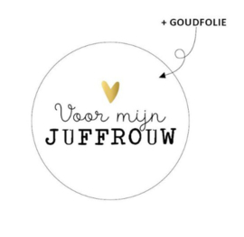 Sticker - Voor mijn juffrouw | 5 stuks