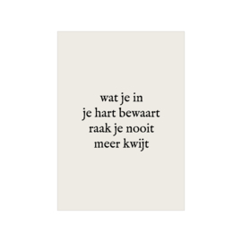 Kaart - Wat je in je hart bewaart