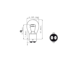 Lamp duplo 21/5w 12v, oranje, 2057OR