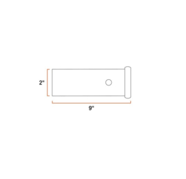 Trekhaakschuifstuk koker "receiver tube"  voor 2 inch schuifstukken. 49090