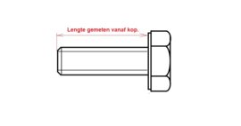 M16x60, verzinkt, sterkte 8.8, voldraad