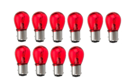 10 STUKS Lamp duplo 21/5w 12v, rood, 2057RD