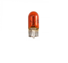 Steeklampje oranje, 12v / 5w, T10 voet, W5W
