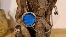 Armband Memory locket Twist Slide Silver- Morpho Blue