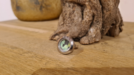 Ring Memory Locket Silver- Urania Seagreen