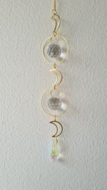 Kristal Zonnehanger Triple Moon & Spheres H