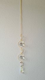 Kristal Zonnehanger Triple Moon & Spheres H