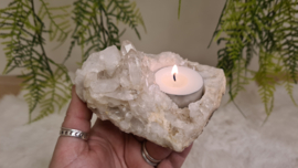 Bergkristal Cluster Waxinelicht No.2