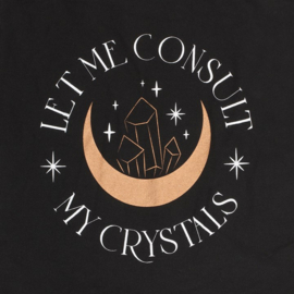 Katoenen Tas "Consult my Crystals"