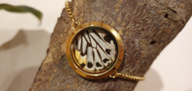 Armband Memory Locket Twist Slide Gold- Black and white