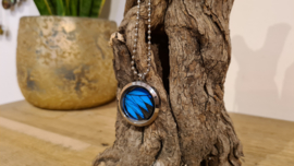 Ketting Memory Locket Twist Silver - Papilio Blue