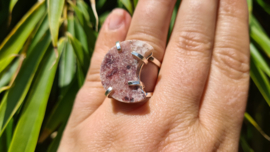 Pink Amethist arch ring no.2