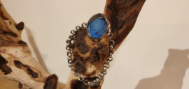 Armband Memory Locket Chain Silver- Morpho Blue