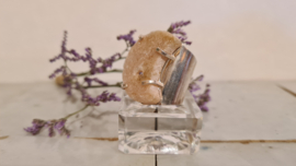 Pink Amethist cuff ring no.1