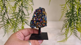 Titanium Aura Amethist op standaard -Mini- No.1