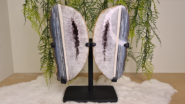 Agaat/ Amethist Vlinder vleugels op standaard