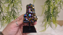 Titanium Aura Amethist op standaard -Mini- No.2