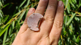 Pink Amethist cuff ring no.2