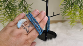 Blauwe Apatiet Armband- 4mm kraal