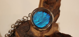 Armband Memory Locket Chain Silver- Morpho Blue