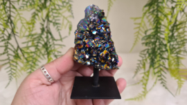 Titanium Aura Amethist op standaard -Mini- No.3