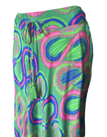 Green/pink dazzle me maxi skirt