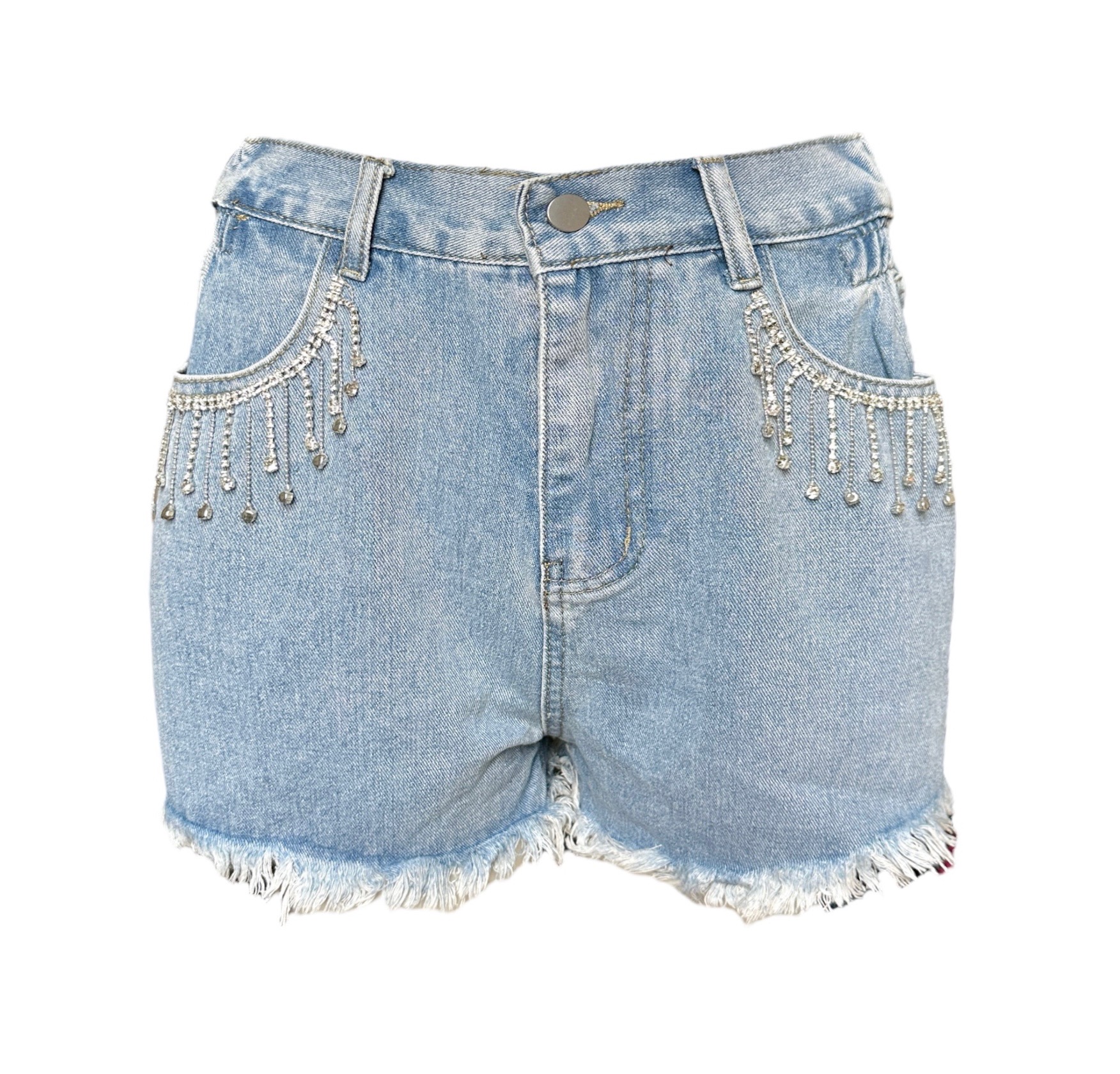 Denim strass short