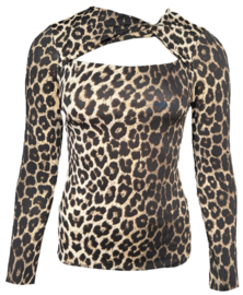 Leopard cut out top