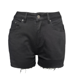 Black denim short