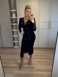 Black velvet Sophia dress