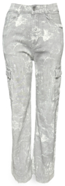 Grey/white cargo pants