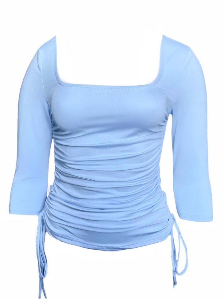 Light blue top