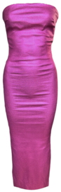 Fuchsia ivy strapless dress