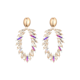 Multicolor strass earring